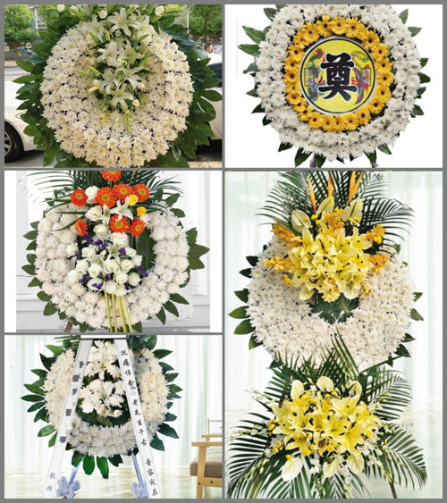 山东德州夏津县田庄乡花圈速递
